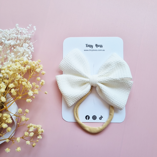 4" Pinwheel Bow Nylon Headbands/ Clips.
