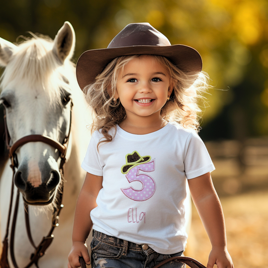 Personalised Cowgirl Birthday Shirt.