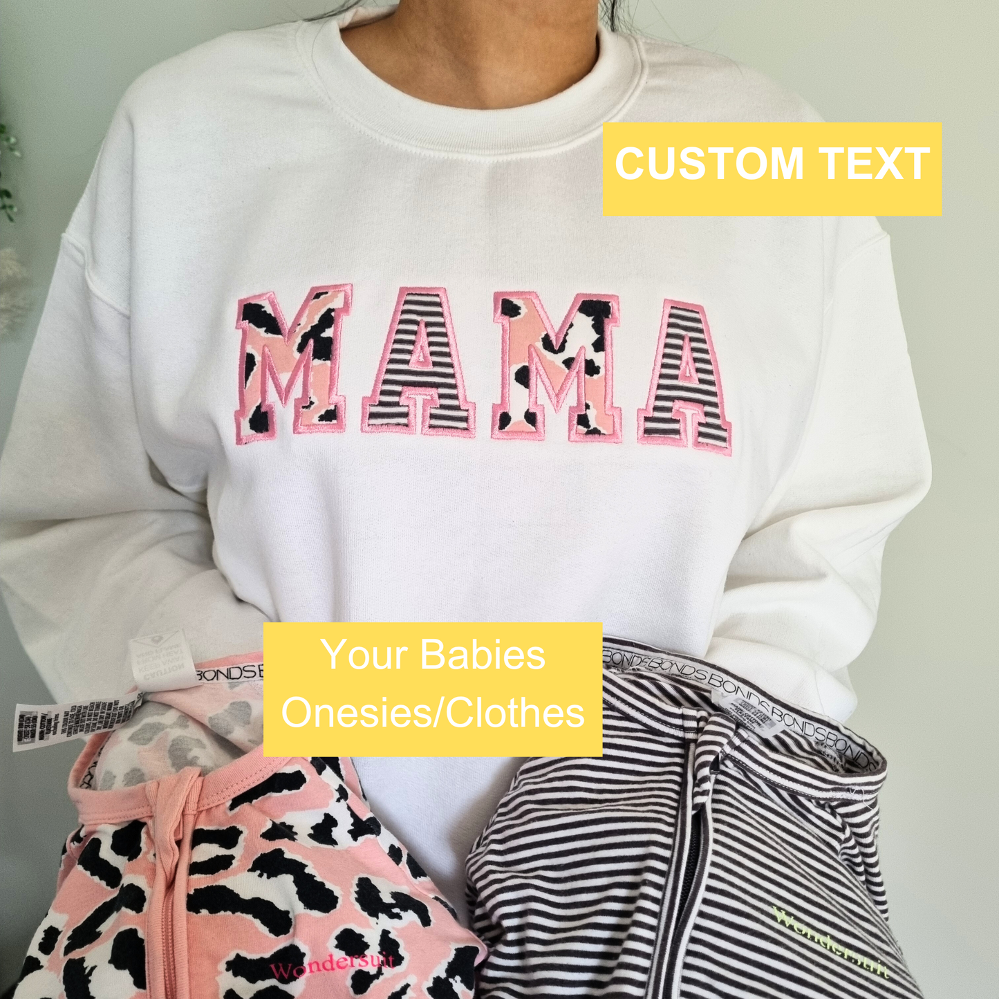 MAMA Keepsake Sweatshirt with Baby Clothing