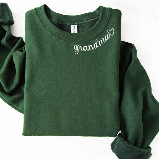 Embroidered Neckline Grandma Jumper.