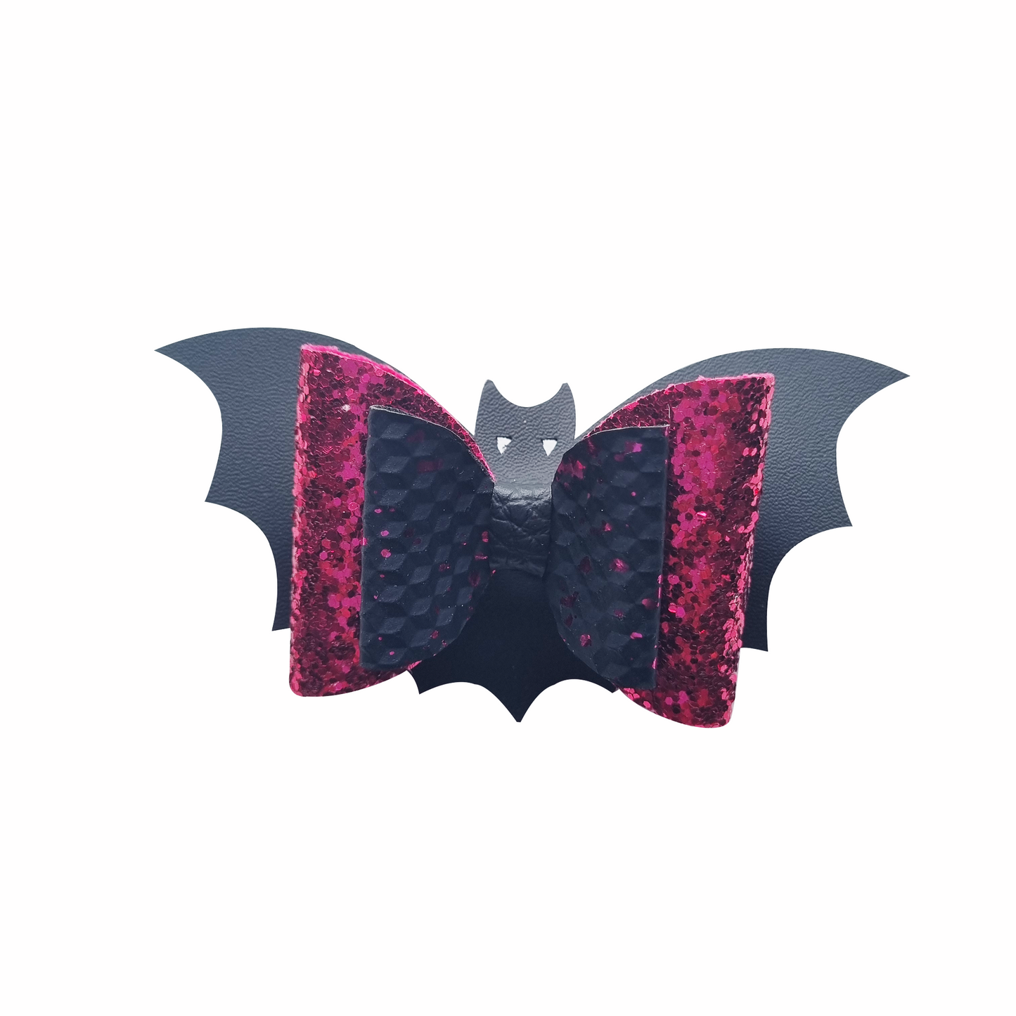 Vampy Sparkle Bat Hair Clip. (4.5"/11.5cm)