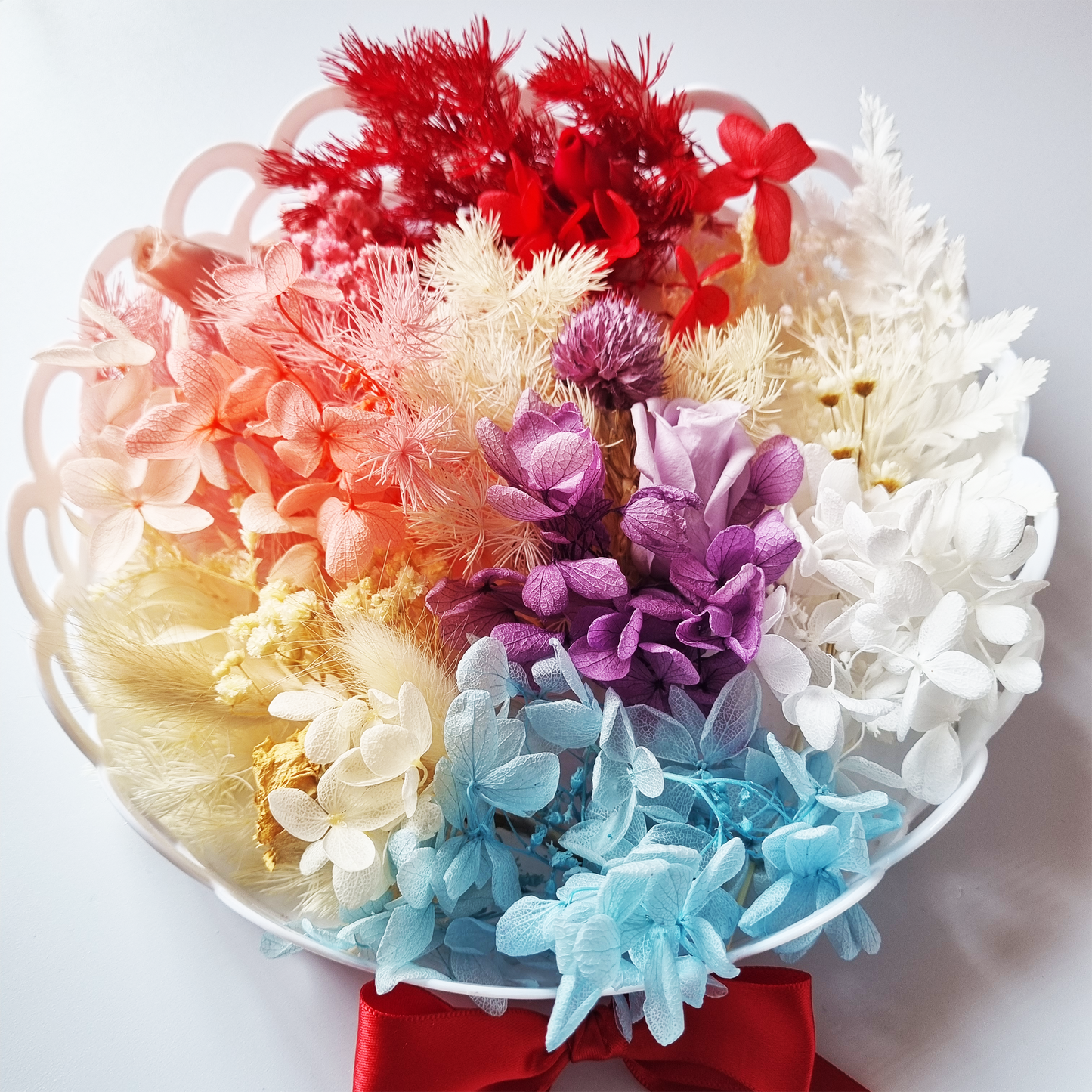 Preserved Dried Flower Shatterproof Christmas Baubles