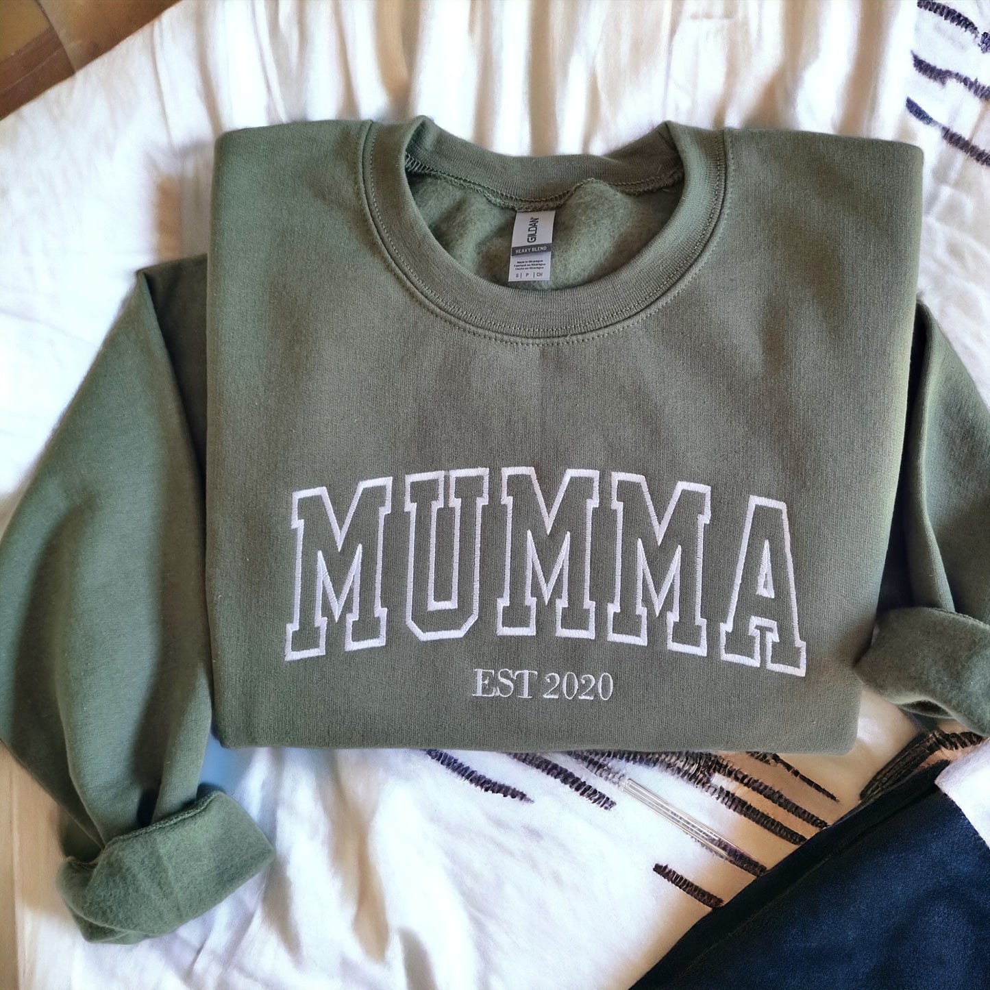 Curvy Varsity Mumma Sweatshirt.