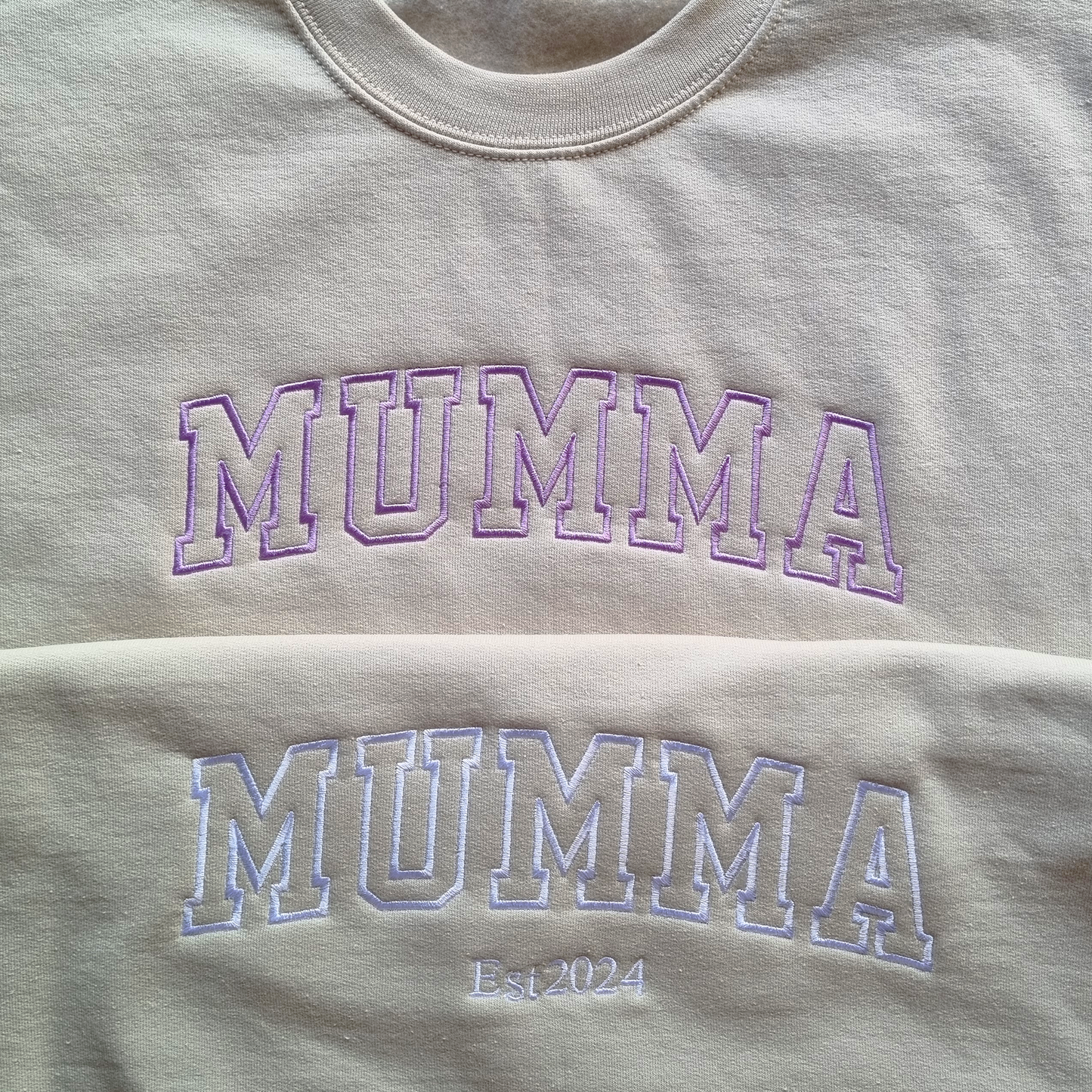 Curvy Varsity Mumma Sweatshirt.