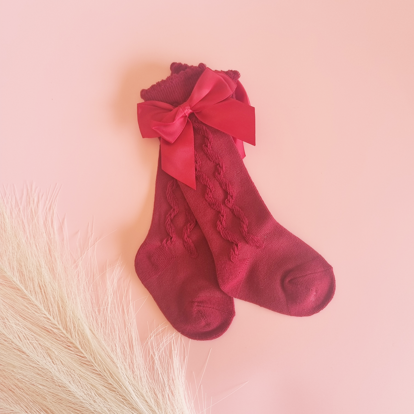 Girls Knee-high knitted Socks with Bows (3m-5 years)