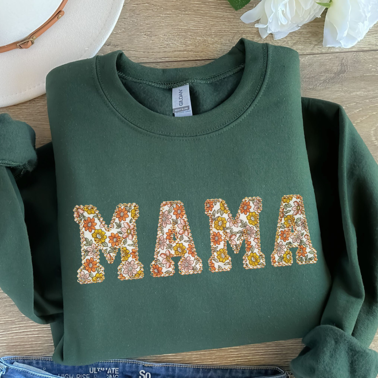 Custom Vintage Floral Sweatshirt. (Style 1)