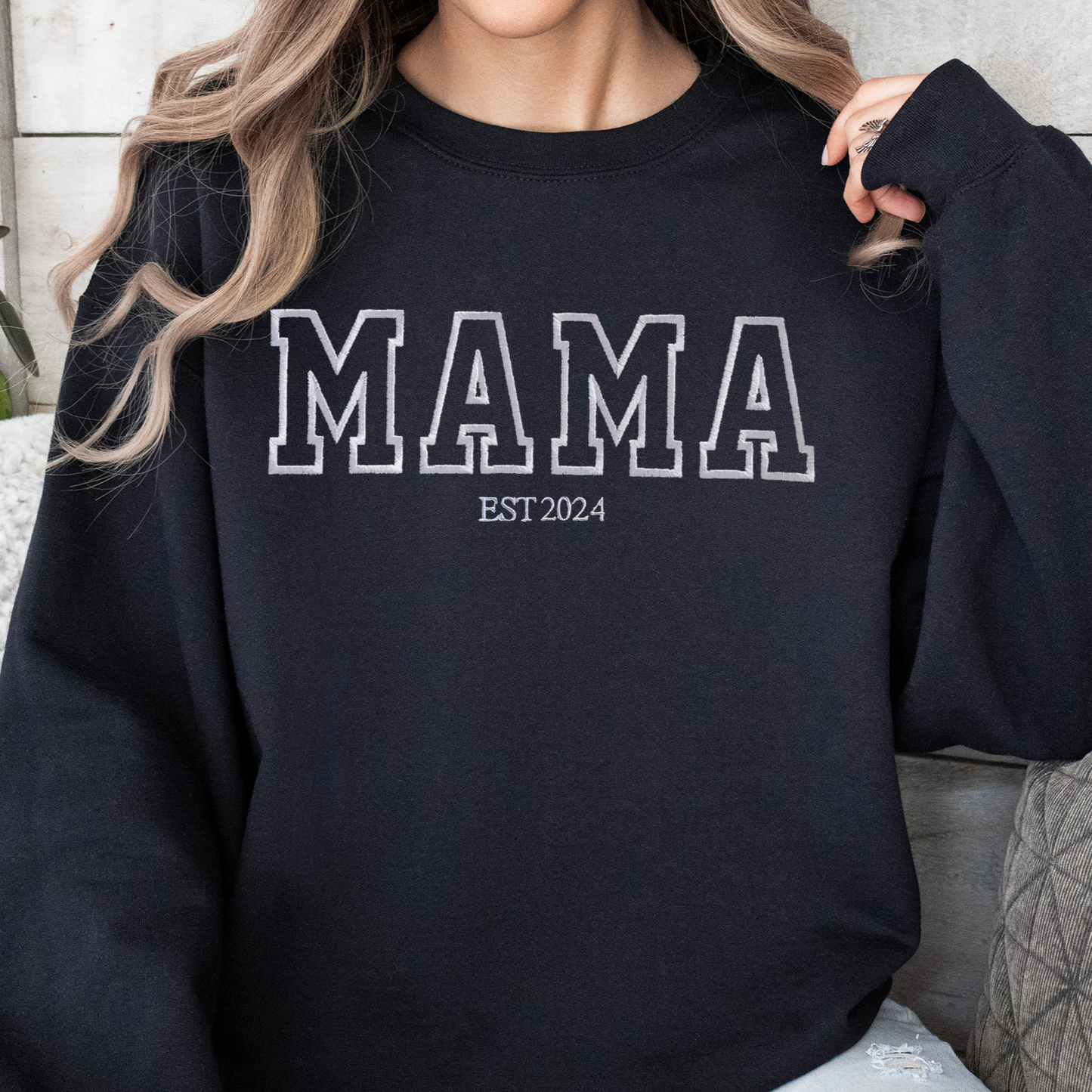 Varsity Mama Est Crewneck.