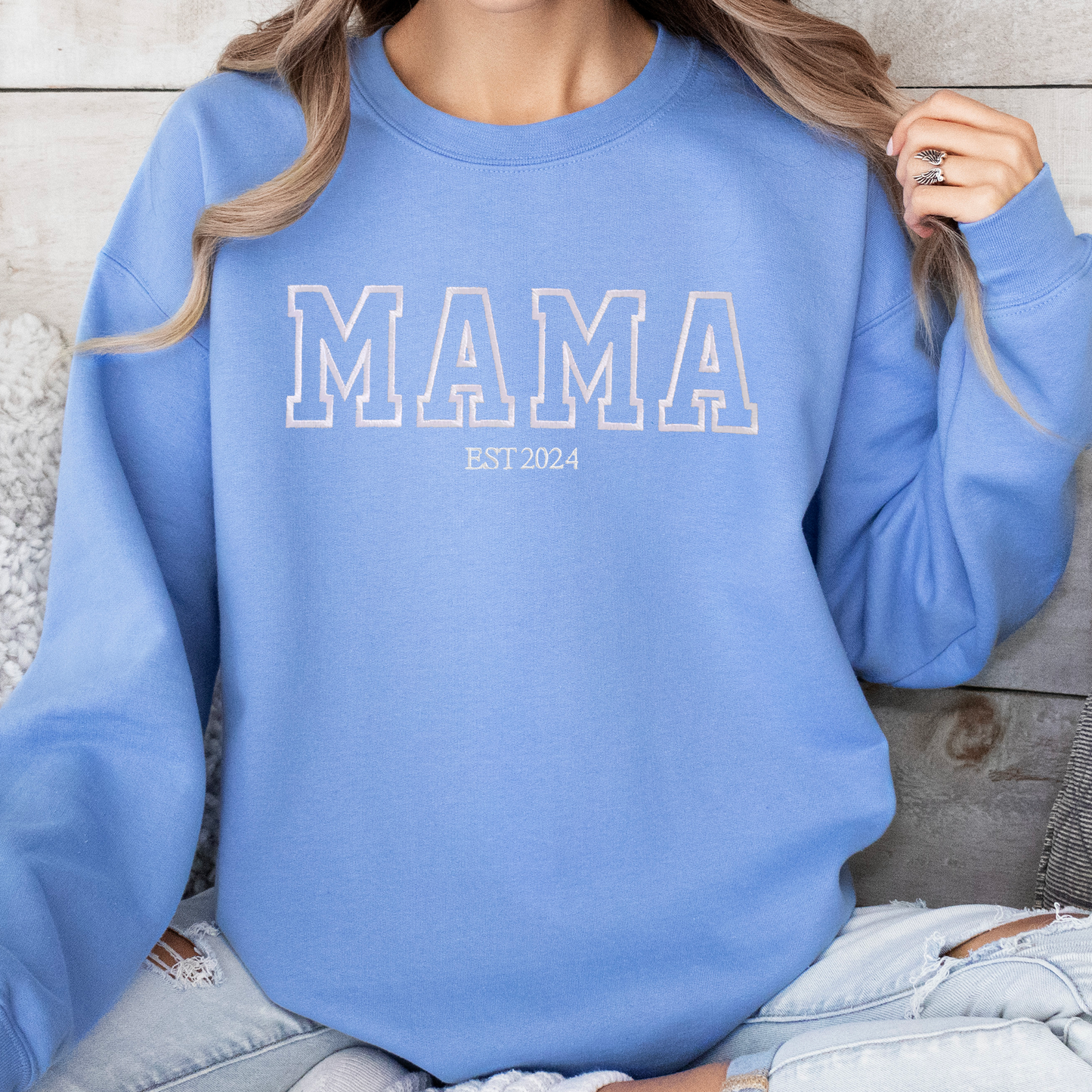 Varsity Mama Est Crewneck.