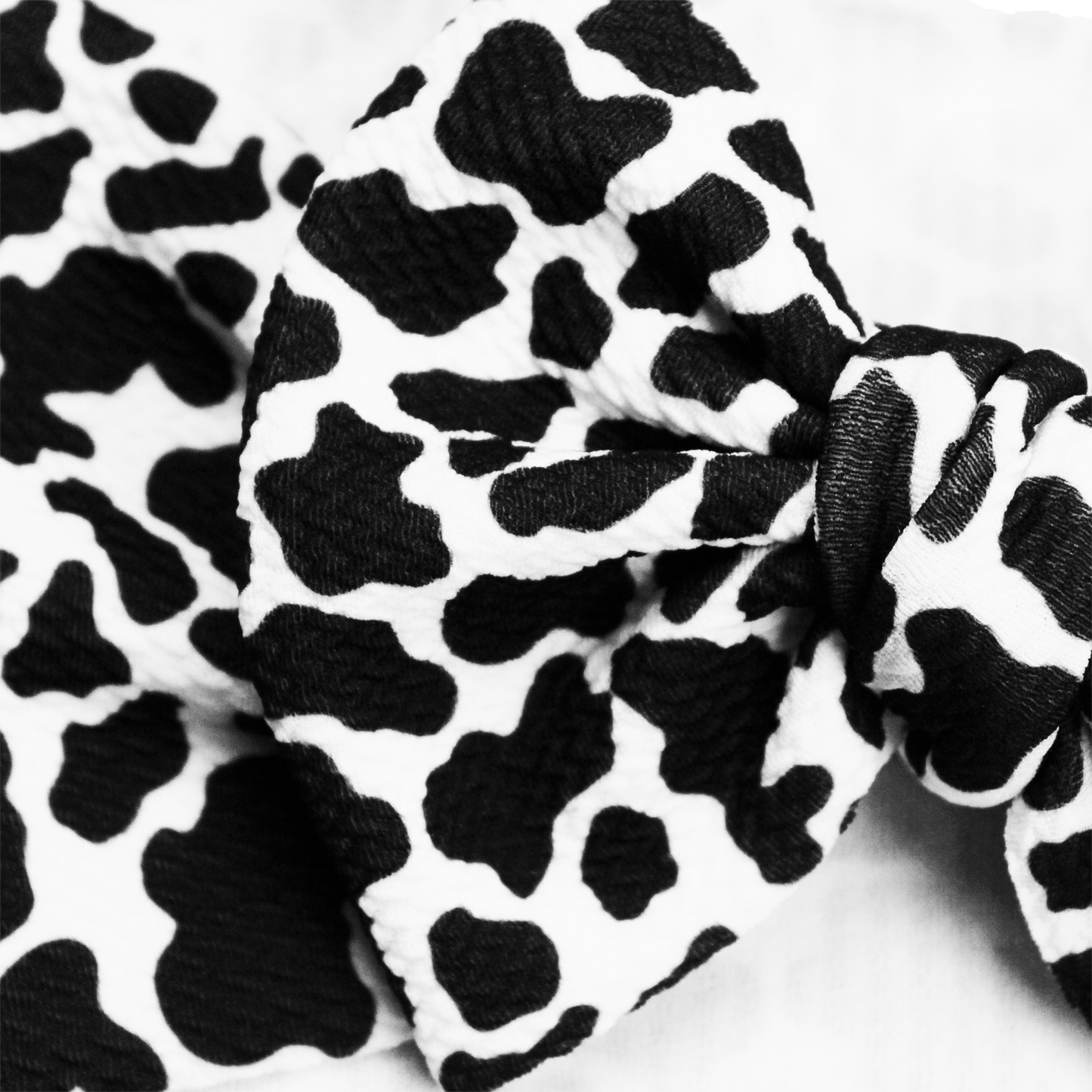 Baby Cow Pattern Big Bow Headwrap