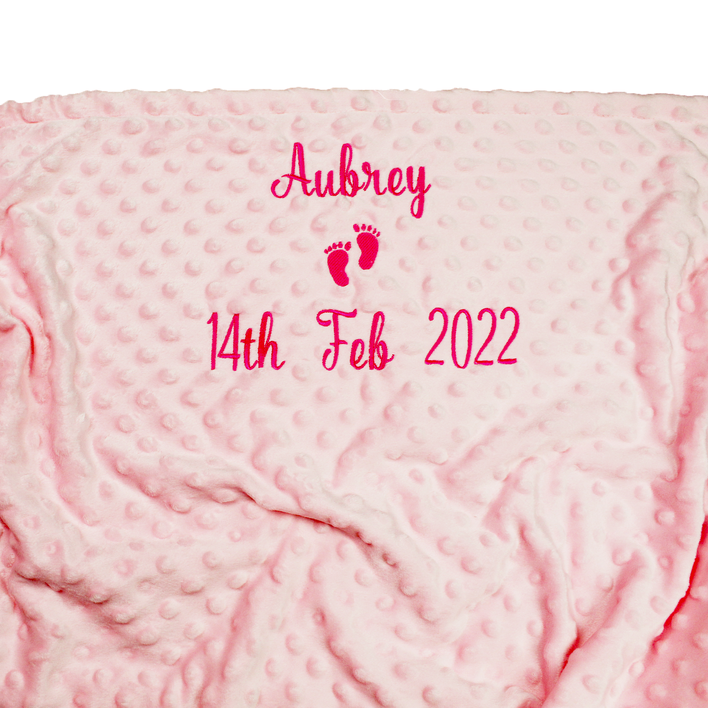 Super Soft Pink Minky Baby Blanket Gift Box ( Blanket + Headwrap + Milestone Plaque)