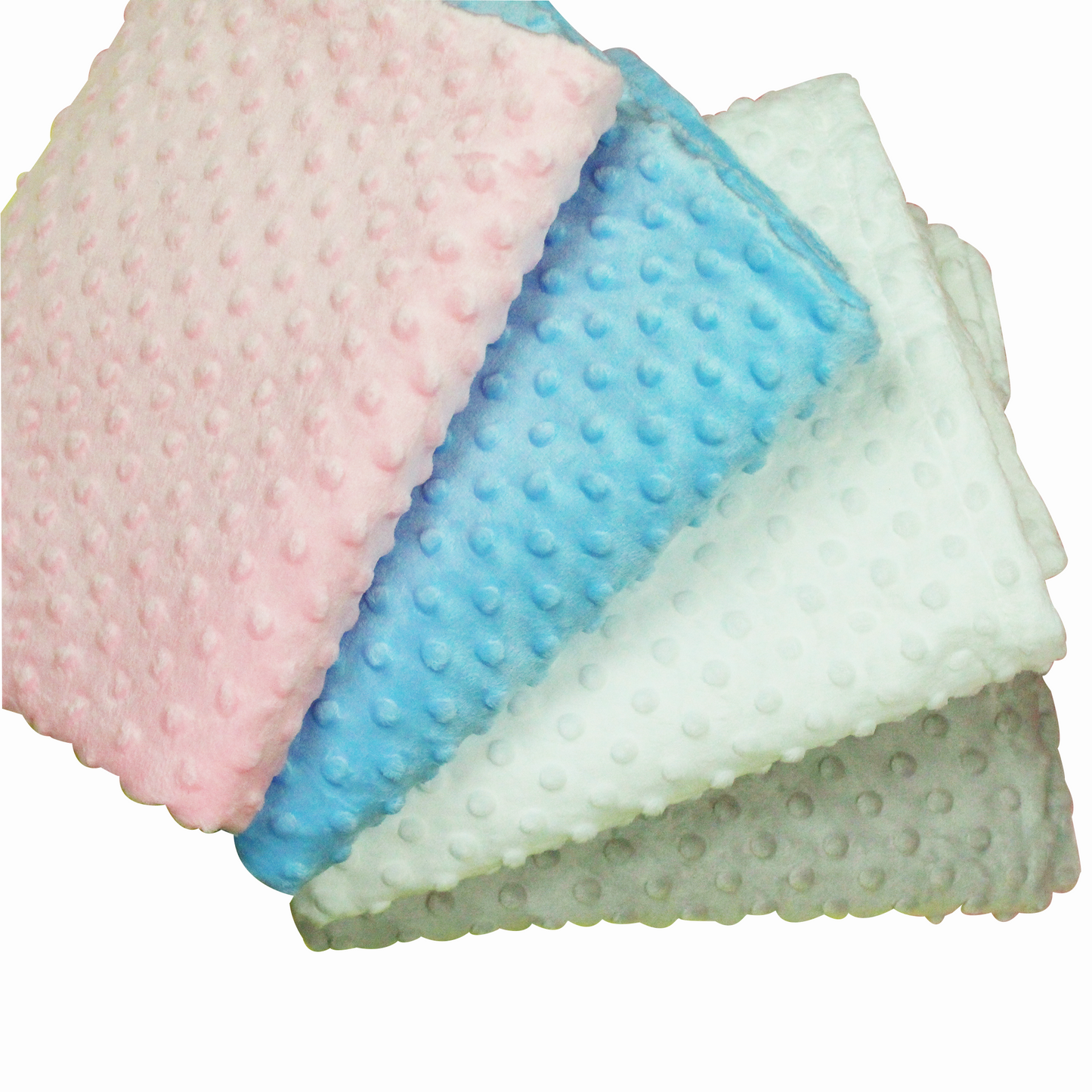 Super Soft White Baby Minky Blanket.