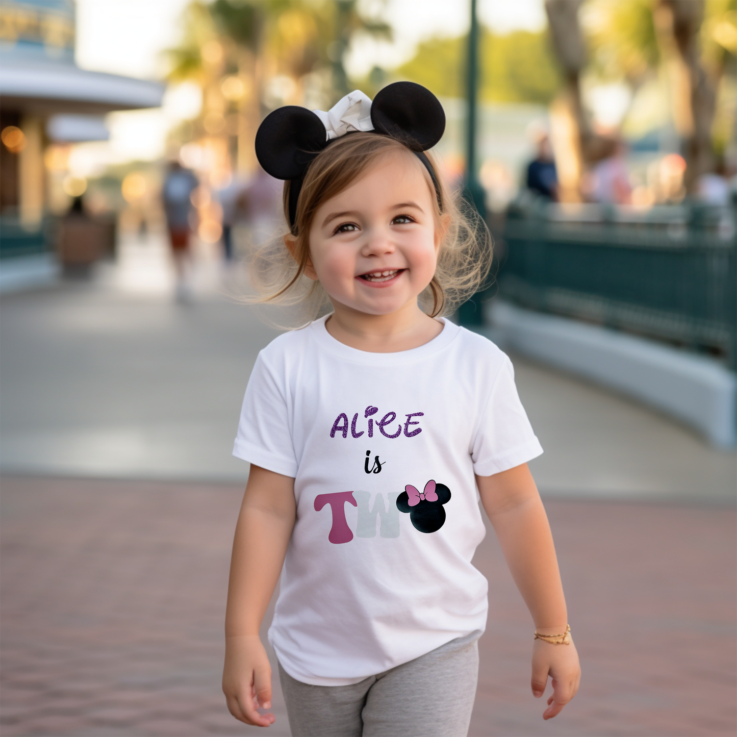 Girls "TWO" Minnie 2nd Birthday Tshirt.