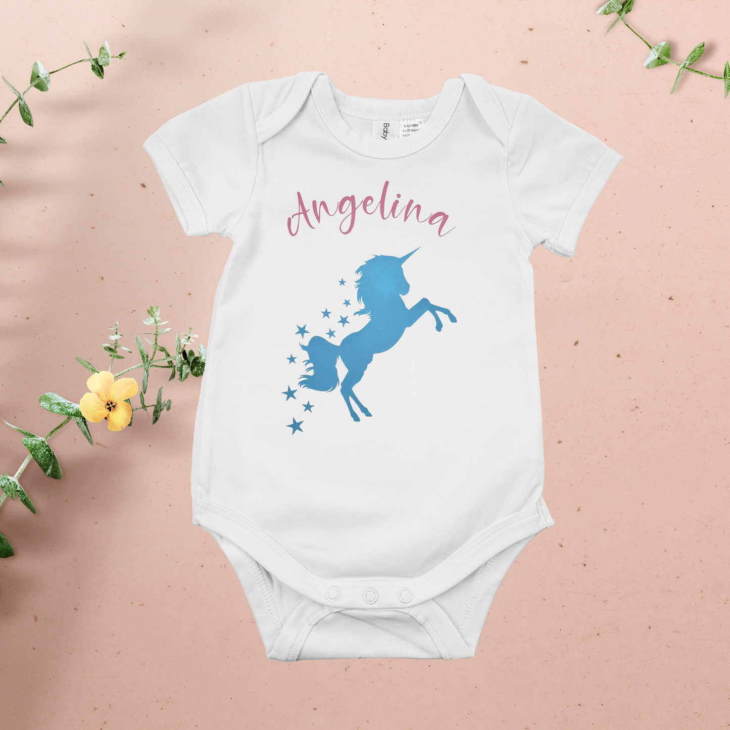 Personalised Unicorn Bodysuit.