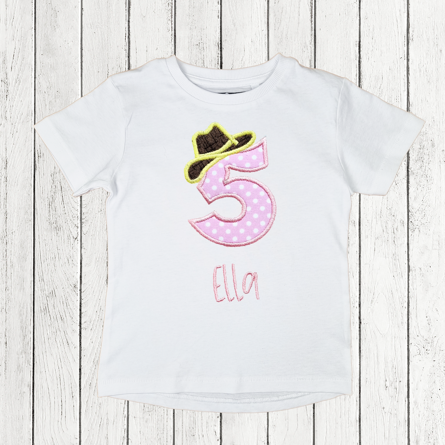 Personalised Cowgirl Birthday Shirt.