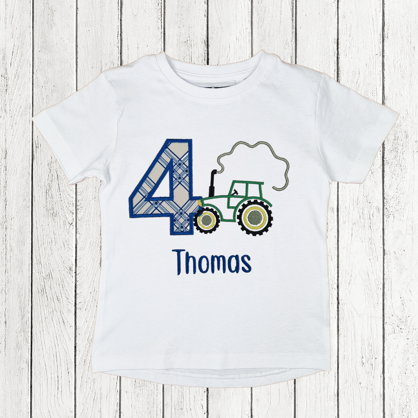 Boys Tractor Birthday T-shirt.